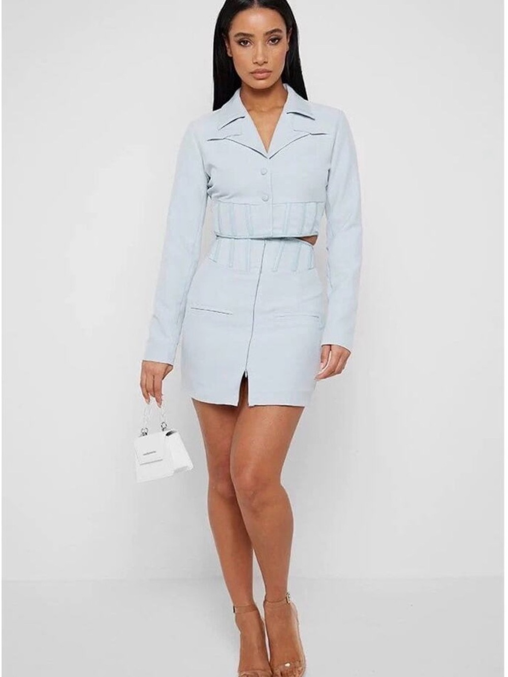 Maniere de Voire blue corset skirt